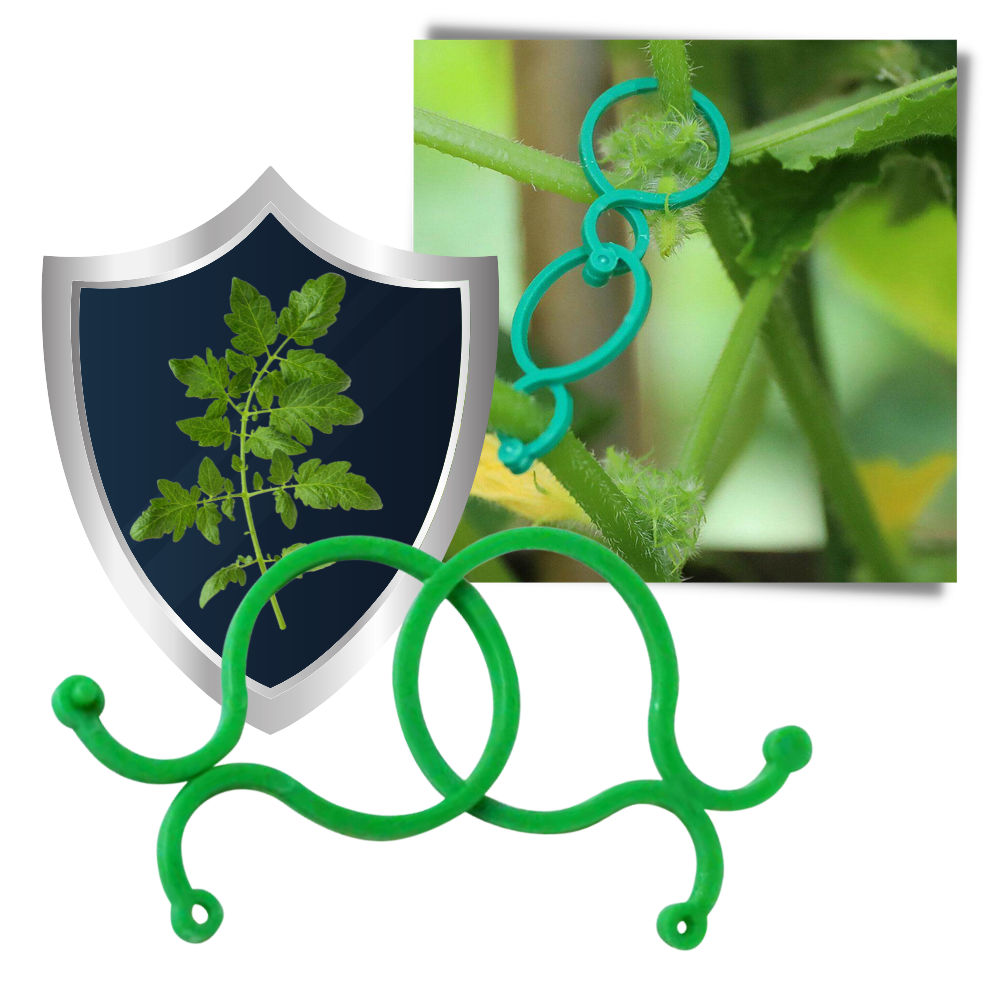 Conjunto de 50 ganchos de jardim Jinsenhg para plantas, suporte de plástico para amarrar e apoiar plantas no jardim.