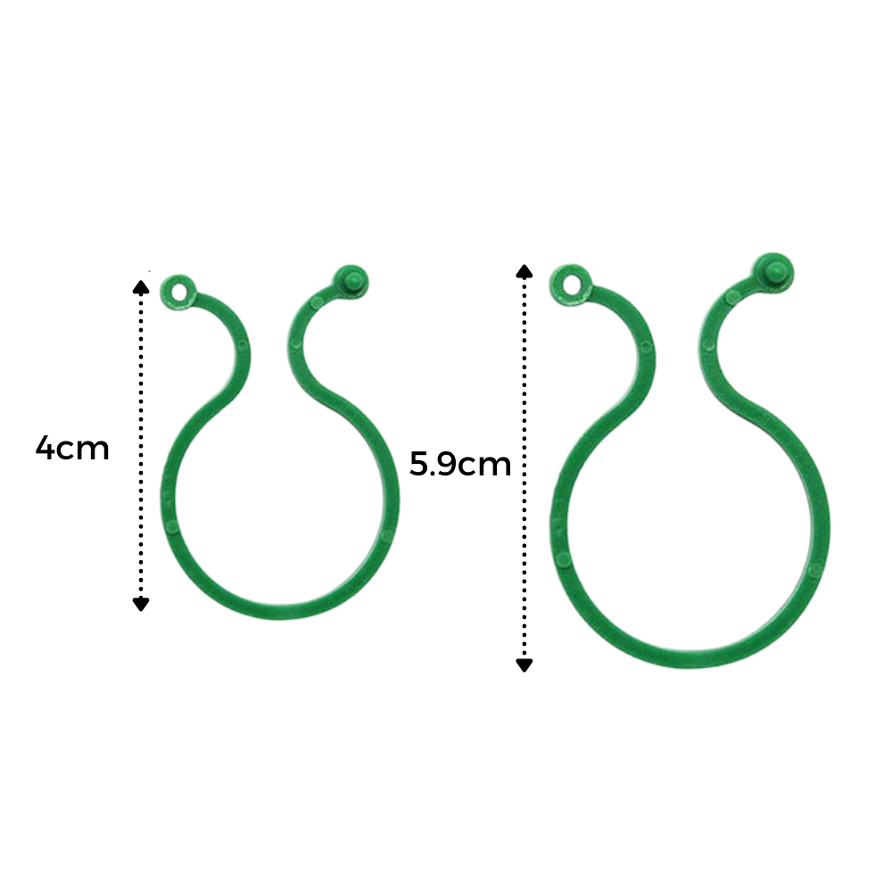 Conjunto de 50 presilhas de jardim Jinsenhg para plantas, feitas de plástico, para suporte e organização de plantas no jardim.