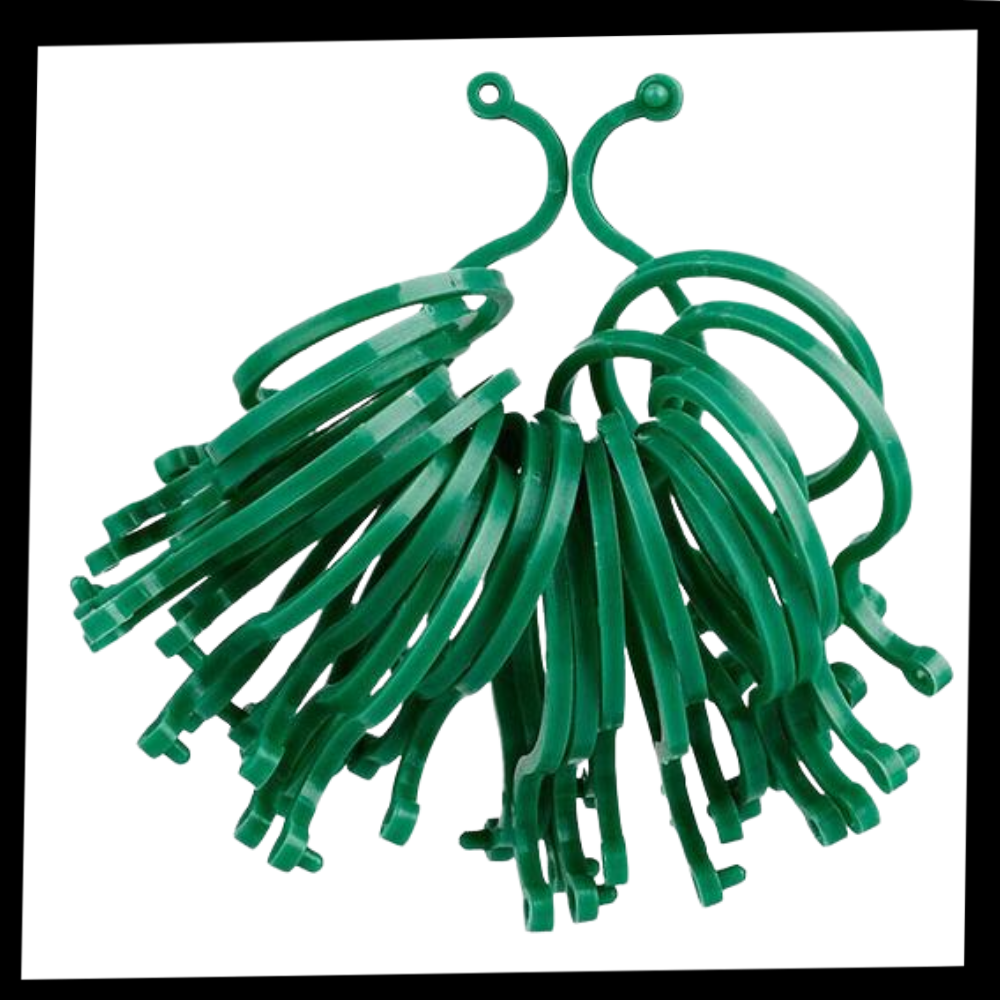 Conjunto de 50 presilhas de jardim Jinsenhg para plantas, prático e resistente para suporte de plantas no jardim.