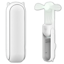 Mini ventilador portátil da Jisulife com conexão USB, ideal para refrigeração e aquecimento em ambientes diversos.