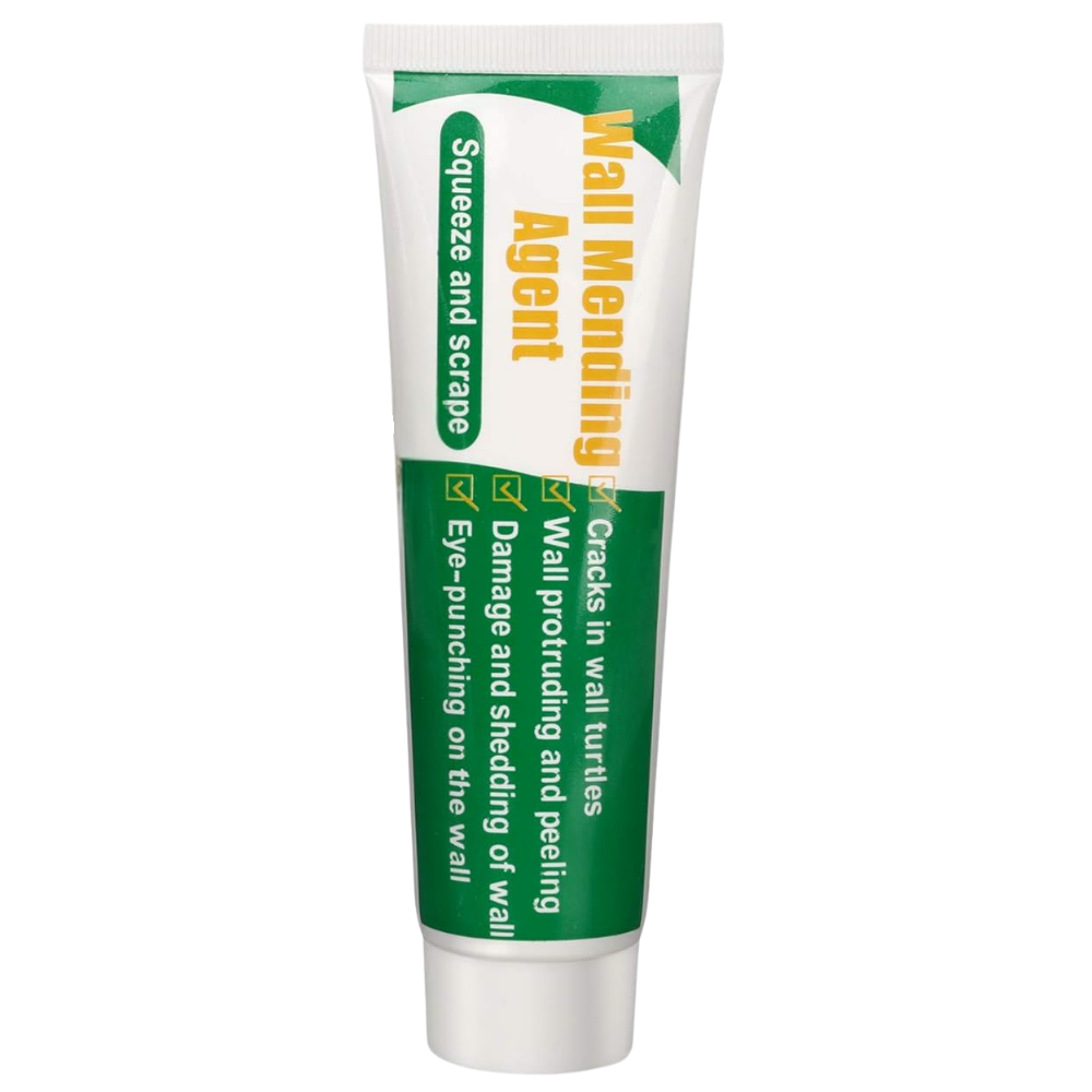 Pâte de réparation Jocestyle, enduits de rebouchage et plâtre, visível em embalagem com textura branca para reparos domésticos