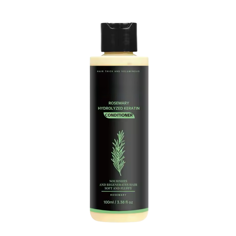 Kit de shampooing e condicionador John Masters Organics com queratina e alecrim para cuidado capilar natural.