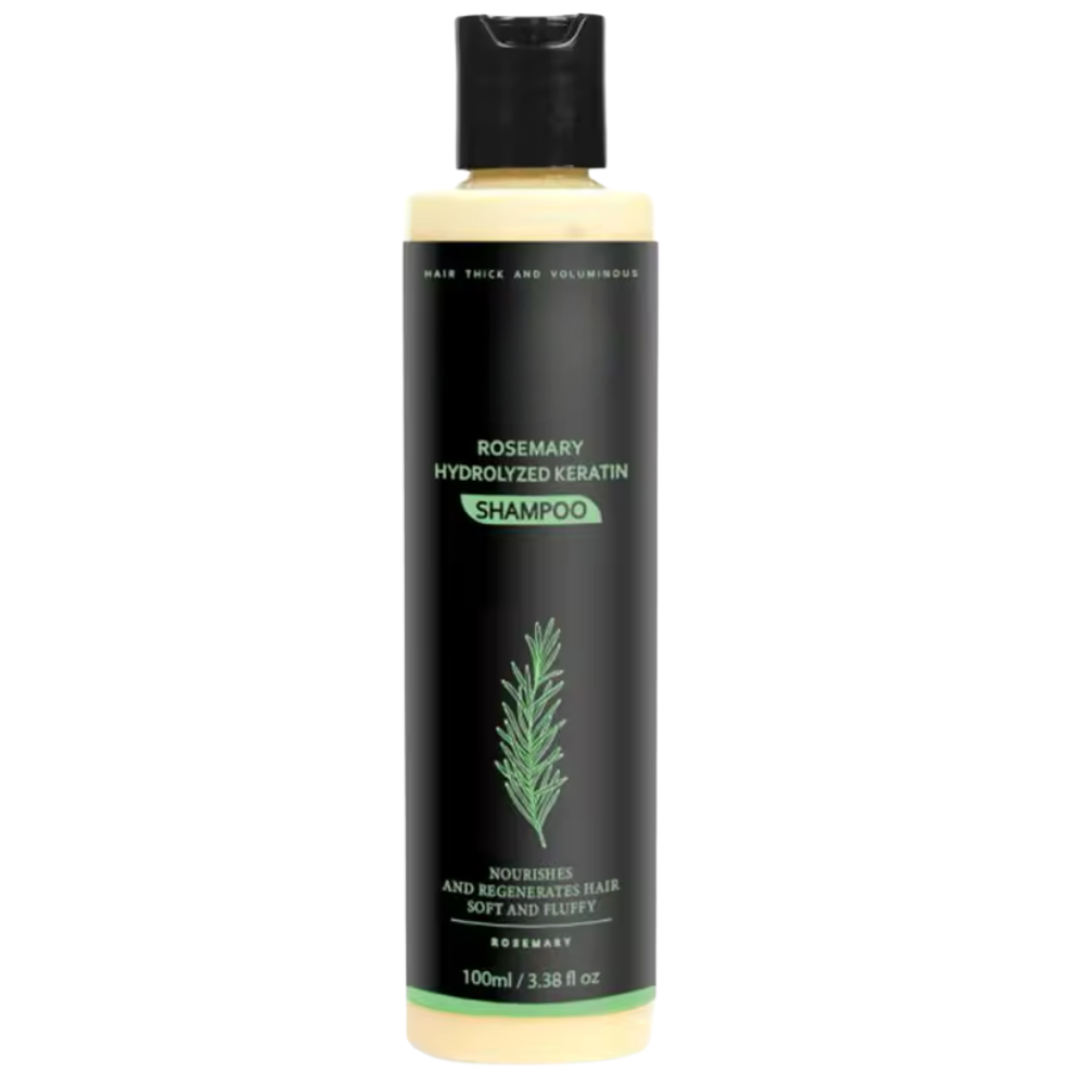 Série de shampooing e condicionador com queratina e alecrim da John Masters Organics, para cuidado capilar natural e nutritivo.