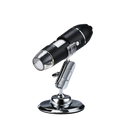 Microscópio digital USB Joyan com iluminação LED para laboratório, foco ajustável e lente de alta precisão.