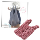 Sac à provisions plissé extensible da JPGIF, sac plástico preto para compras e armazenamento, compacto e resistente.