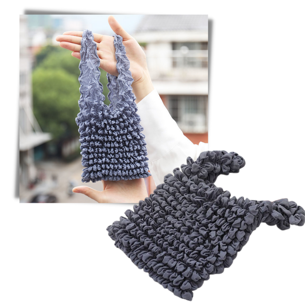 Sac à provisions plissé extensible de Jpgif, sac plastique noir pratique pour faire les courses ou transporter des achats.