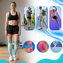 Chaussettes de compression élastiques Julietta, pied ouvert, sous-vêtements confortáveis para circulação e suporte aos pés.