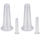 Ventosas de silicone azuis para massagem facial Jygee, acessórios de relaxamento e cuidado da pele.