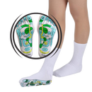 Chaussettes de réflexologie Jygee para massagem e relaxamento, com pontas e solas acolchoadas para conforto e estímulo dos pontos reflexos.