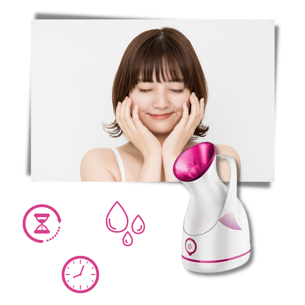 Humidificador portátil Kaito com efeito sauna para rosto, produto de cuidados cosméticos para hidratação facial.