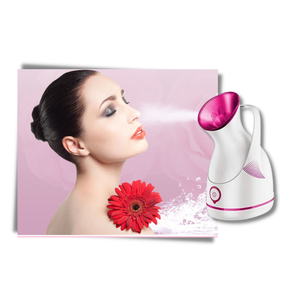 Humidificador portátil para rosto com efeito sauna, marca Kaito, aparência elegante, ideal para cuidados faciais.