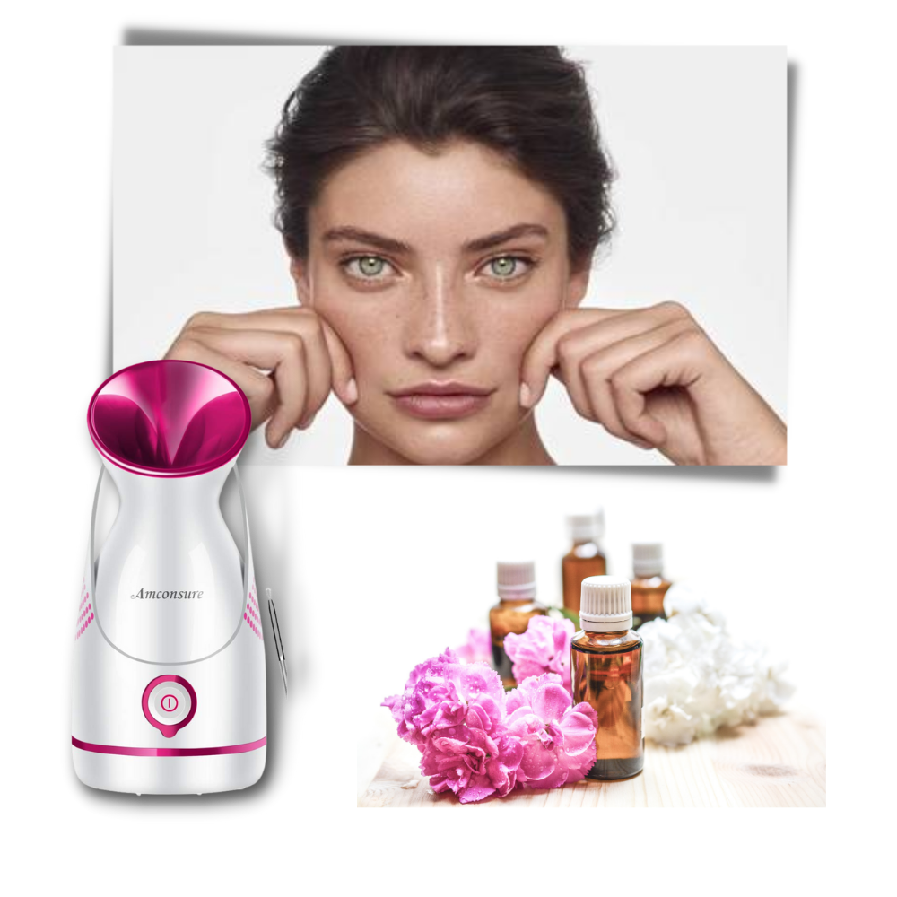 Humidificador portátil Kaito com efeito sauna para rosto, produto de cosméticos para hidratação facial.