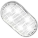 Lâmpada LED sem fio com sensor para carro, peça de reposição automotiva da marca Kdqueery, instalada no painel do veículo.