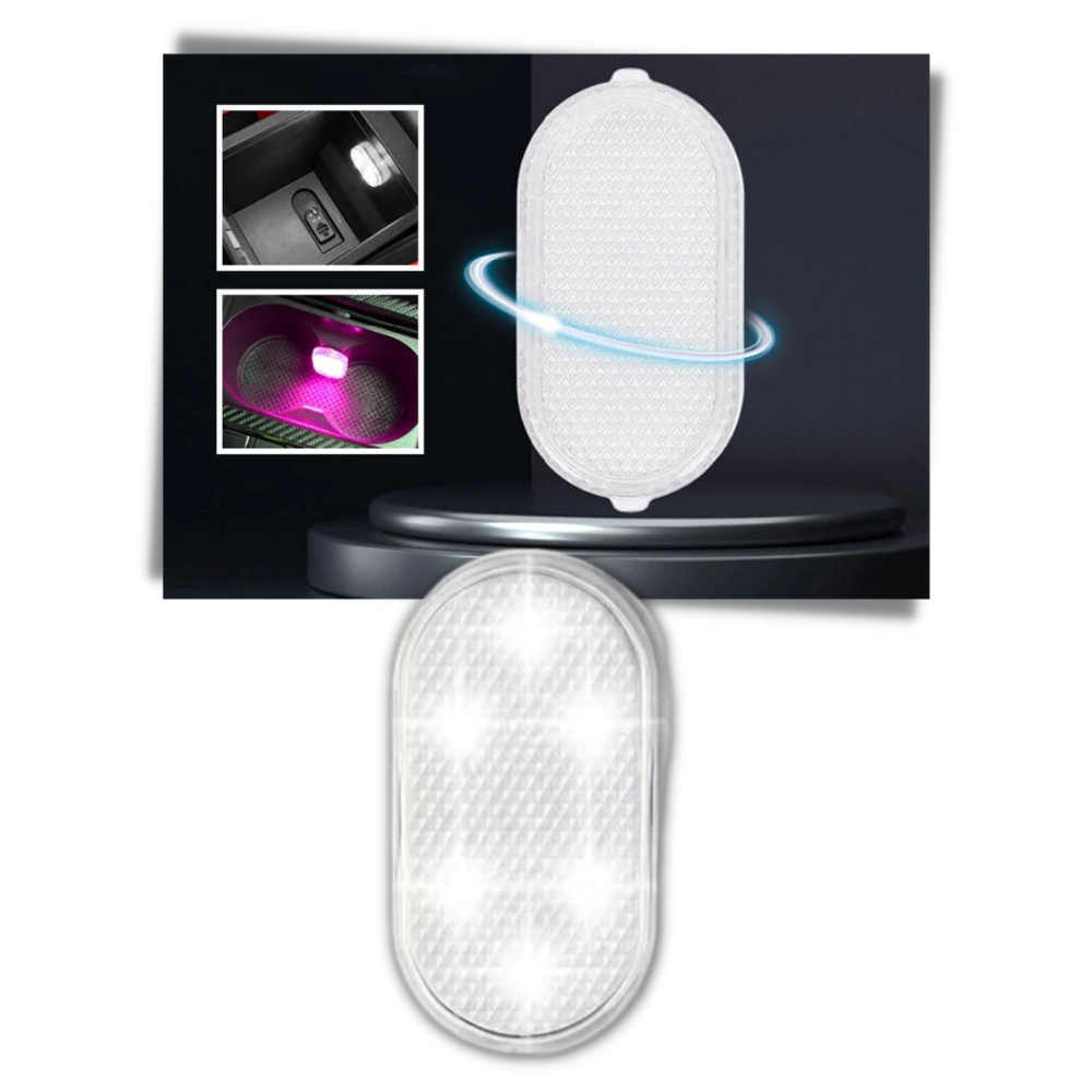 Luz LED sem fio com sensor para carro da marca Kdqueery, peça de reposição para automóveis e motos, em cor branca.