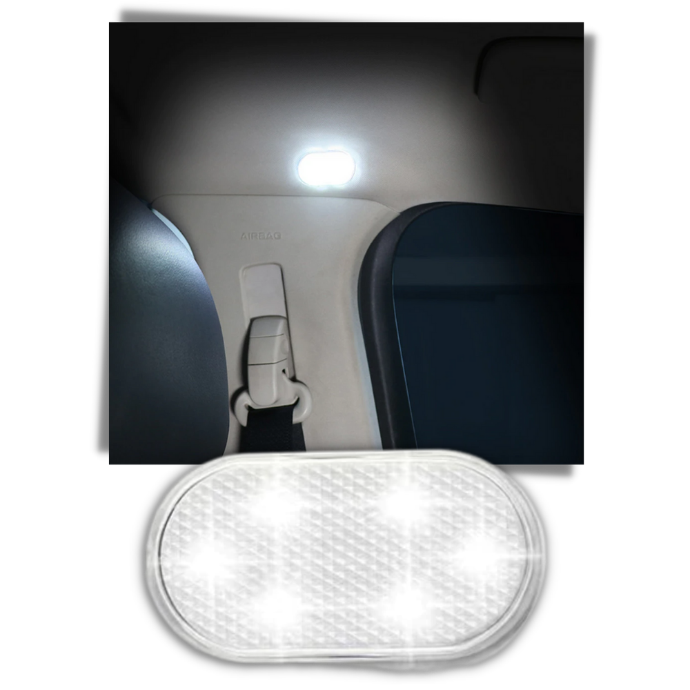 Lâmpada LED sem fio com sensor para carro, peça de reposição automotiva da marca Kdqueery, em acabamento branco.