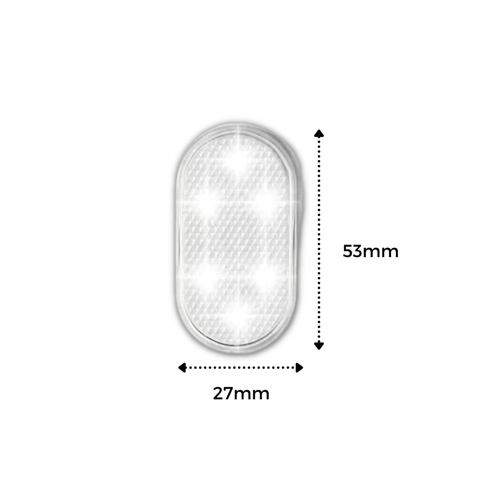 Lâmpada LED sem fio com sensor para carro da marca Kdqueery, peça automotiva branca, visível na imagem.