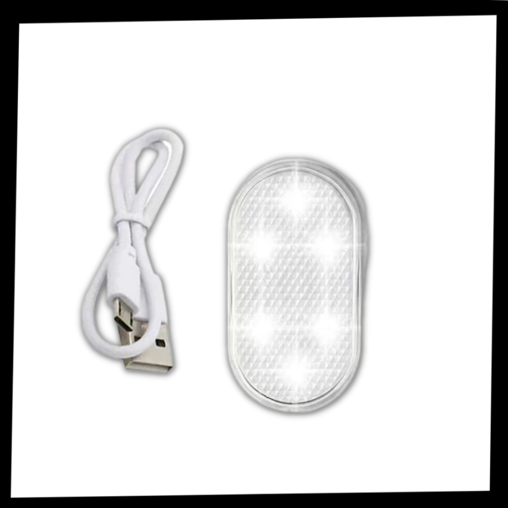 Lâmpada LED sem fio com sensor para automóveis da marca Kdqueery, branca, equipada com sensor para veículos.