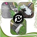 Pá de jardinagem Kehuo para limpeza de jardim, ferramenta de jardim eficiente com cabo confortável e lâmina resistente.