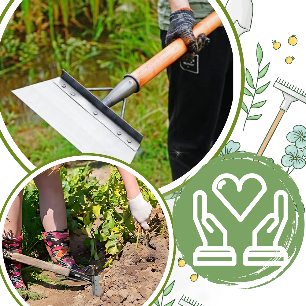Pelle de jardinage Kehuo, outil compacto para limpeza e manutenção do jardim, com lâmina resistente e empunhadura ergonômica.