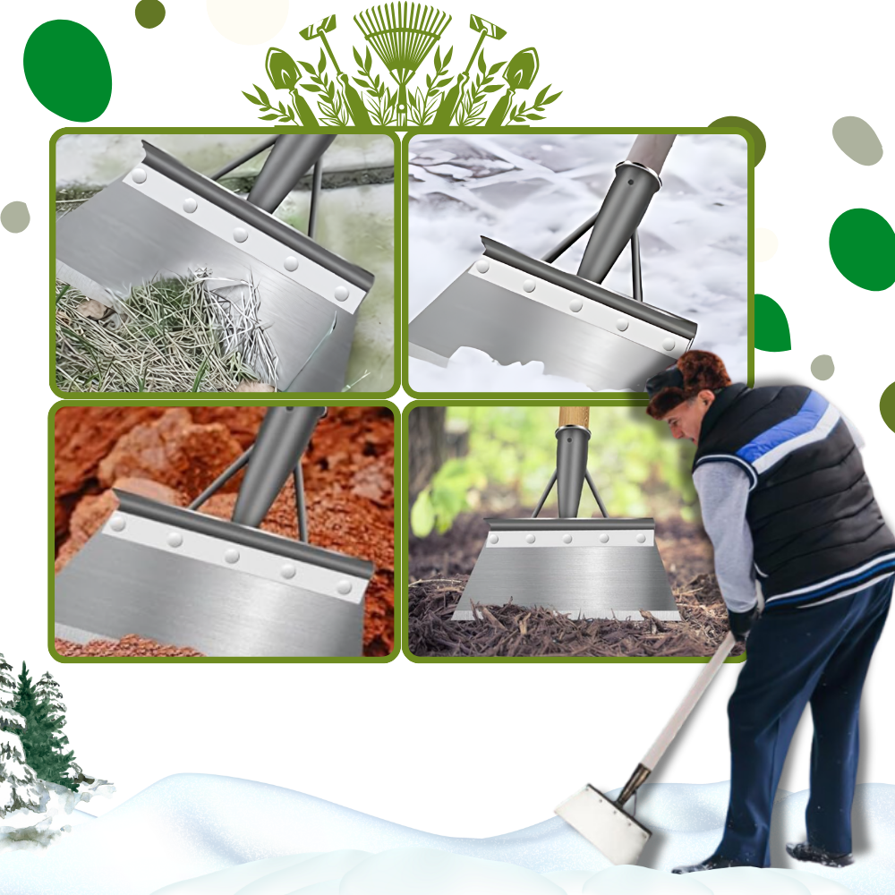 Mini pá para jardinagem Kehuo, ferramenta eficiente para limpeza de jardins, com cabo ergonômico e lâmina resistente.