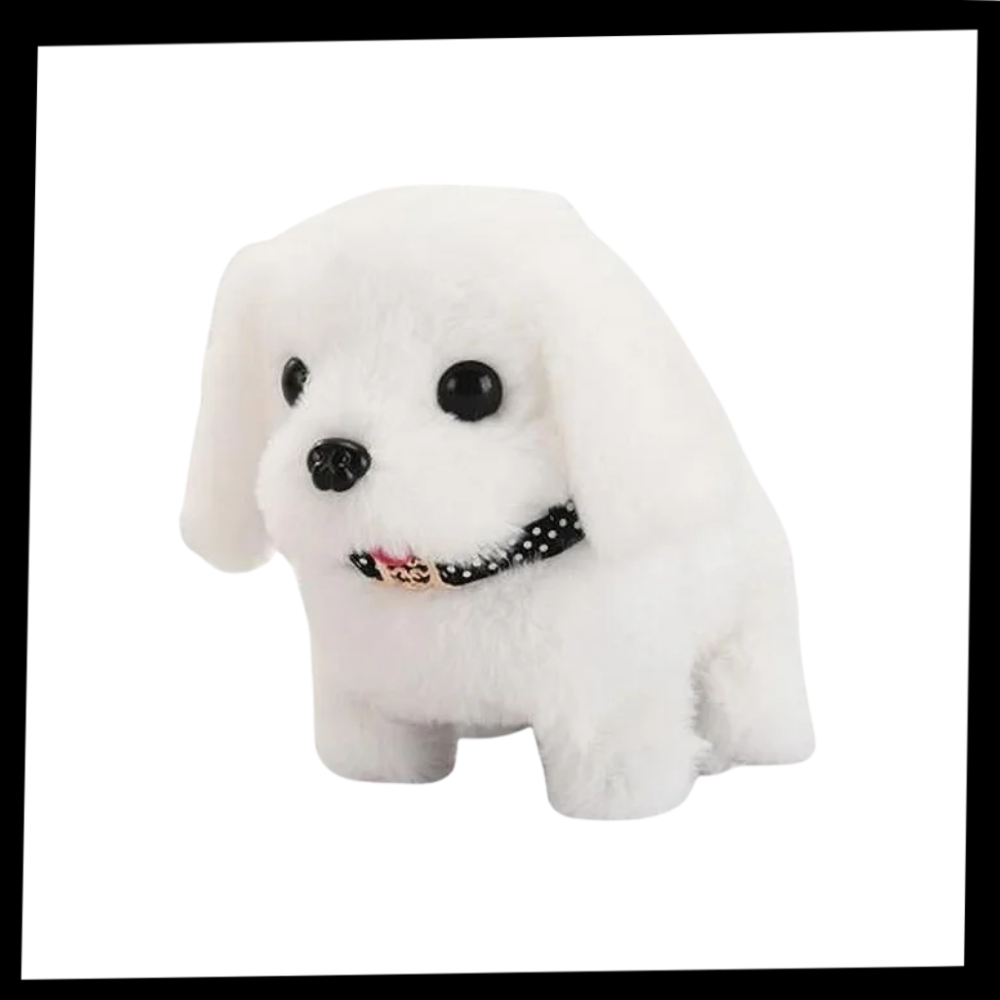 Figura de pelúcia Labrador bege da linha Jouet Interactif Chiot Câlin da Kenmeko, ideal para brinquedos de pelúcia e figurinas.