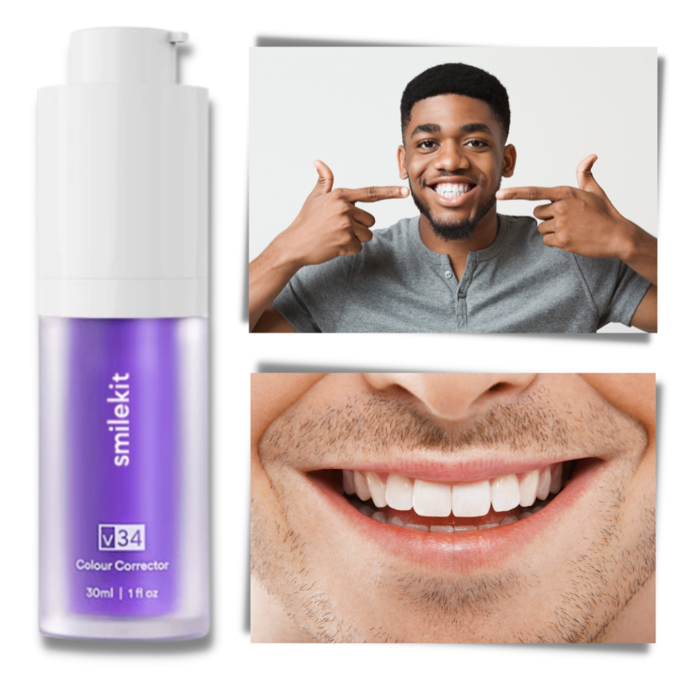 Dentifrício violet éclaircissant da Kesler, produto de cuidados bucais com embalagem visível e design moderno.
