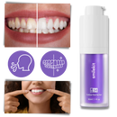 Dentifrício Kesler cuidados bucais com fórmula violeta para clareamento e higiene dental.