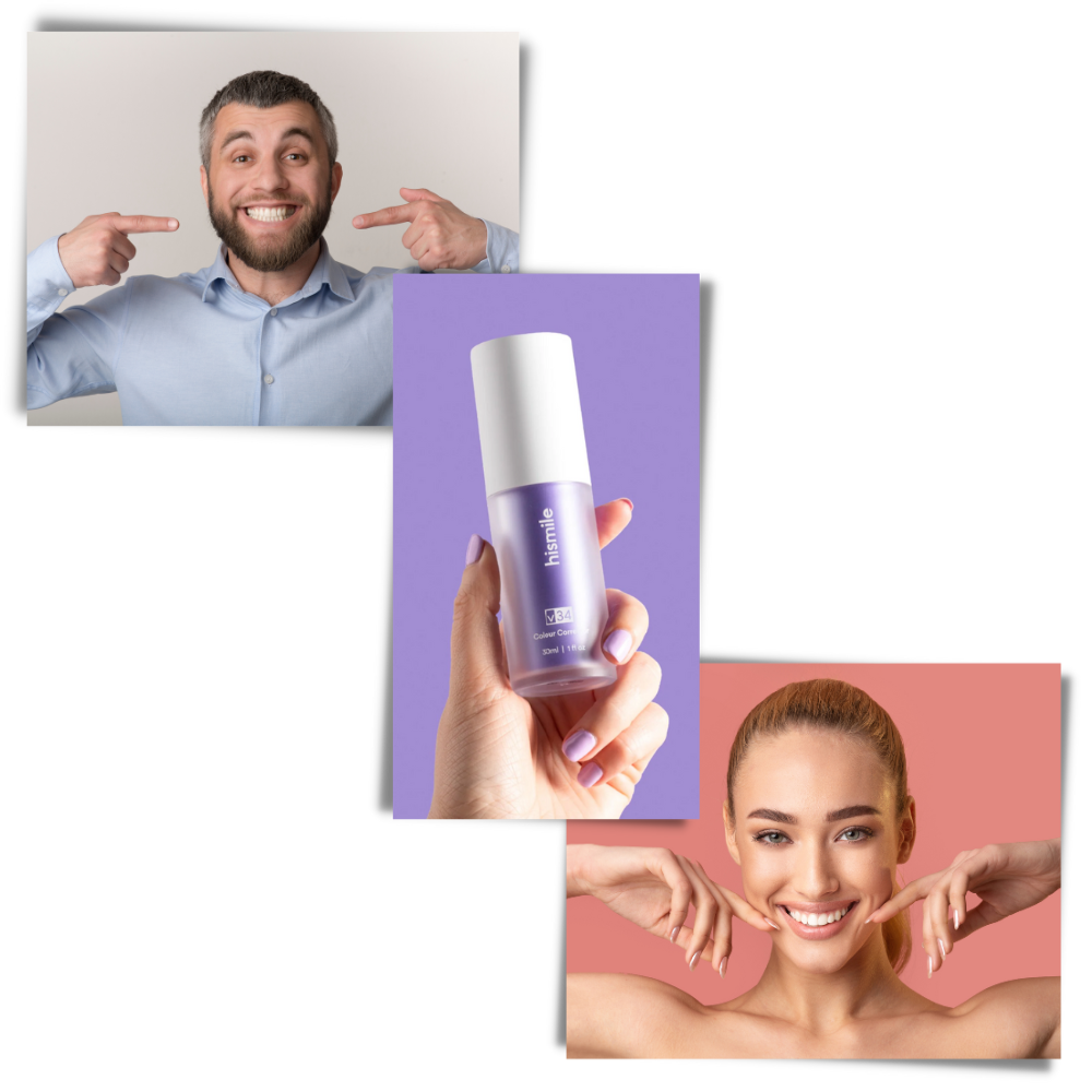 Dentifrício violet éclaircissant Kesler para cuidados bucais, com fórmula que ajuda a clarear os dentes.