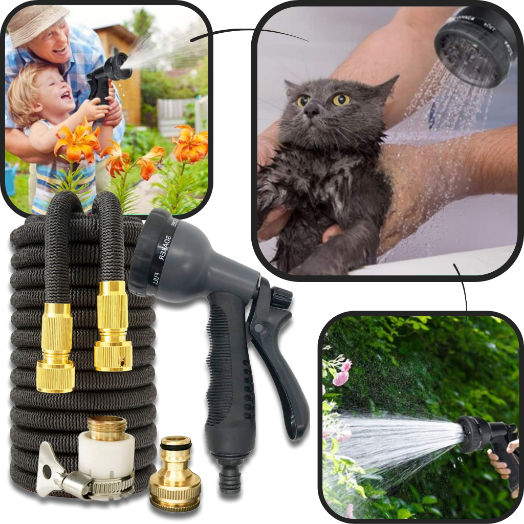 Tubo de jardim extensível Kettoya para irrigação, resistente e de alta qualidade, com conexão flexível para facilitar o uso.