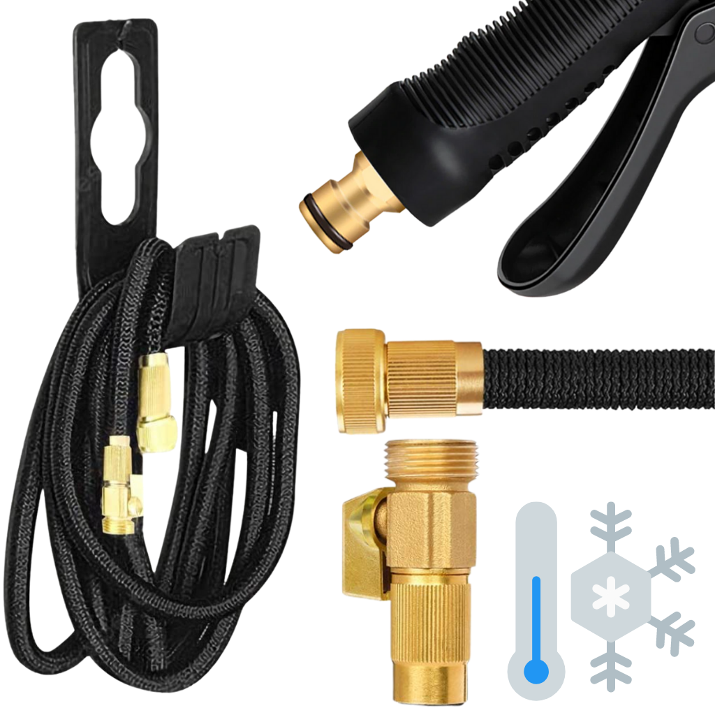 Tubo de jardim extensível da Kettoya para irrigação, resistente e de alta qualidade, ideal para regar plantas e jardins.