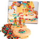 Casse-tête educativo Keyohome de ursos com kit de perfuração, peça de puzzle infantil para desenvolvimento e diversão.