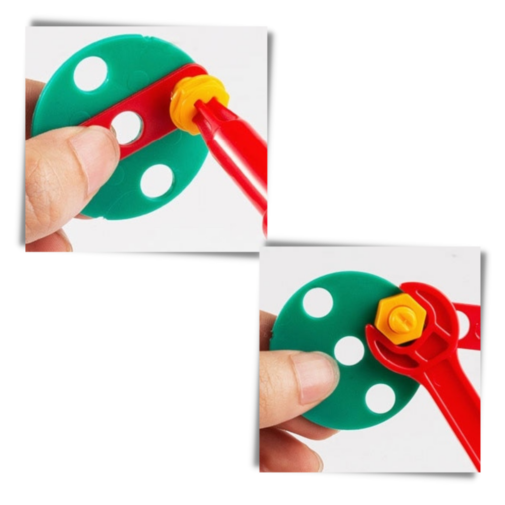 Casse-tête educativo Keyohome de ursos com kit de perfuração, peça de puzzle para desenvolver habilidades e coordenação motora.