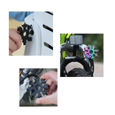 Outil multifonctionnel 18-en-1 de Kiapeise, tournevis et visseuse en acier inoxydável avec design flocon de neige noir.