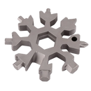 Chave de fenda e parafusadeira multifuncional 18-em-1 Kiapeise em aço inoxidável com design de floco de neve, ferramenta versátil.
