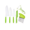 Conjunto de utensílios de cozinha para crianças da marca Fnyko, brinquedos de imitação com utensílios verdes para brincadeiras educativas.