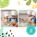 Conjunto de utensílios de cozinha para crianças da marca Fnyko, brinquedos de imitação com panelas, utensílios e alimentos de brinquedo.