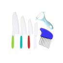 Conjunto de utensílios de cozinha para crianças da Fnyko, brinquedos de imitação com facas de plástico em cores brancas.