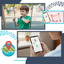 Relógio inteligente para crianças Techcomm com monitoramento e supervisão, exibido na imagem com tela digital e pulseira colorida.