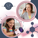 Relógio inteligente para crianças Techcomm com visor colorido, mostrador digital e recursos de segurança e supervisão.