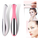 Masseur elétrico multifuncional para o rosto da Kikio, branco, usado para massagem facial e relaxamento.