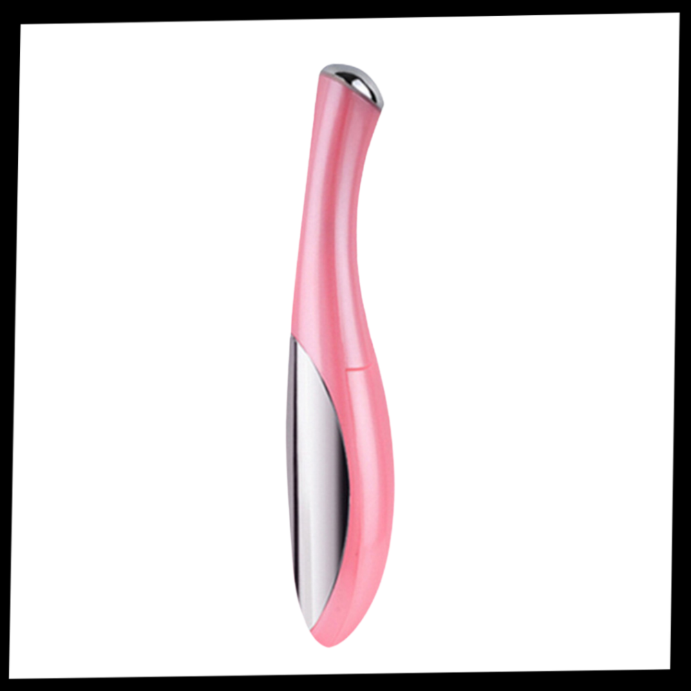 Masseur elétrico multifuncional Kikio para o rosto, dispositivo de massagem e relaxamento de cor branca.