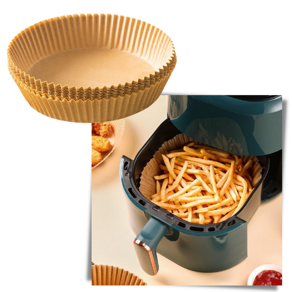 Pack de 50 revêtements en papier jetables pour friteuse, compatible avec matériel de cuisson et pâtisserie Kingbest.