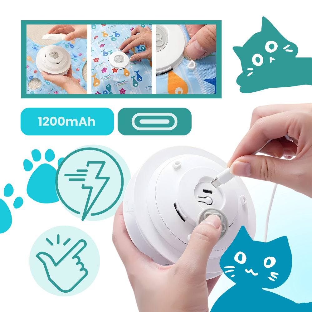 Brinquedo de tapete com penas para gatinhos em fase de dentição, acessório ecológico da Favson para diversão e alívio dental.