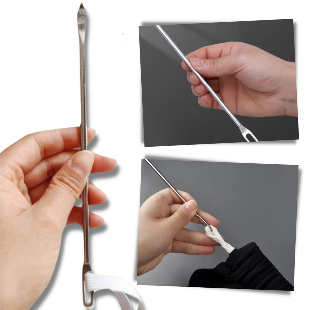 Enfileur fácil de cordão de aperto de cintura, ferramenta para artesanato, marca Knitting Needles, utensílio de lazer criativo.