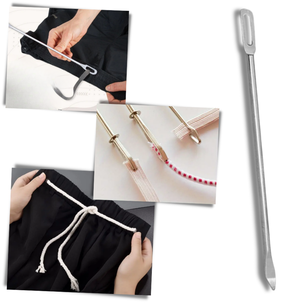 Enfileur fácil de cordão de ajuste de cintura, ferramenta para artesanato criativo, marca Knitting Needles.