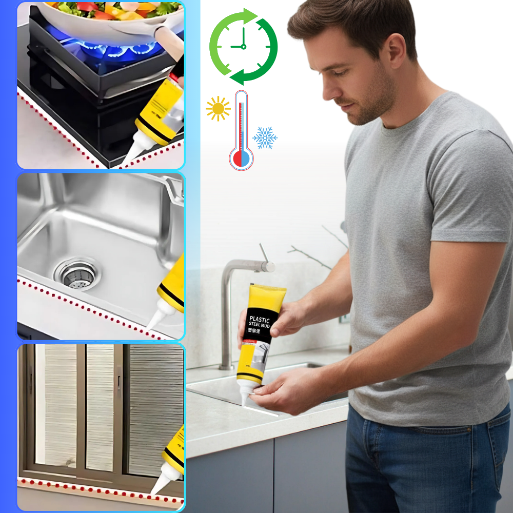 Mastic de vedação multiuso Kokovifyves, forte aderência para proteção e materiais de impermeabilização.