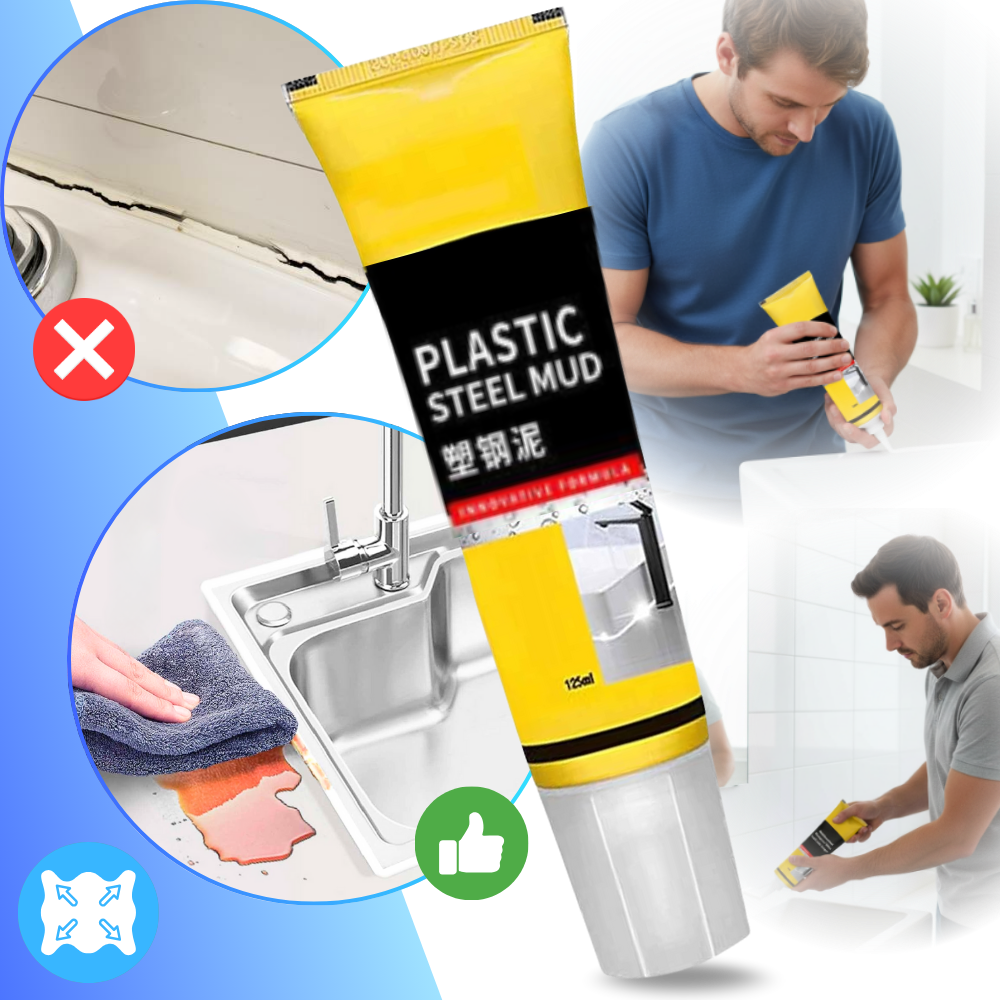 Mastic de vedação multiuso Kokovifyves, forte aderência, utilizado em materiais de proteção e impermeabilização.