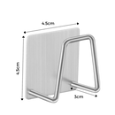 Conjunto de 2 porta-esponjas em aço inoxidável para utensílios de cozinha, da marca Konesky, em superfície de bancada.