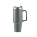 Caneca grande de capacidade para carro Kowaku, com alça, estilo denim azul, ideal para viagens e uso diário.