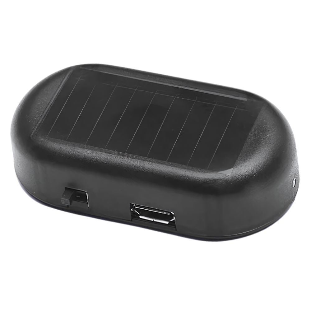 Lâmpada de alarme solar para carro da Kqjqs Home, dispositivo de segurança veicular de cor azul, com instalação fácil.
